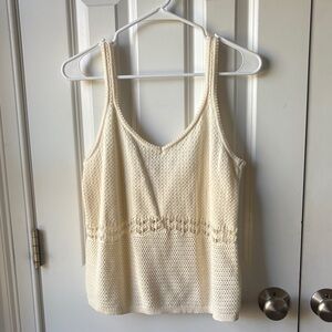 Old Navy Cream Knit Tank Top